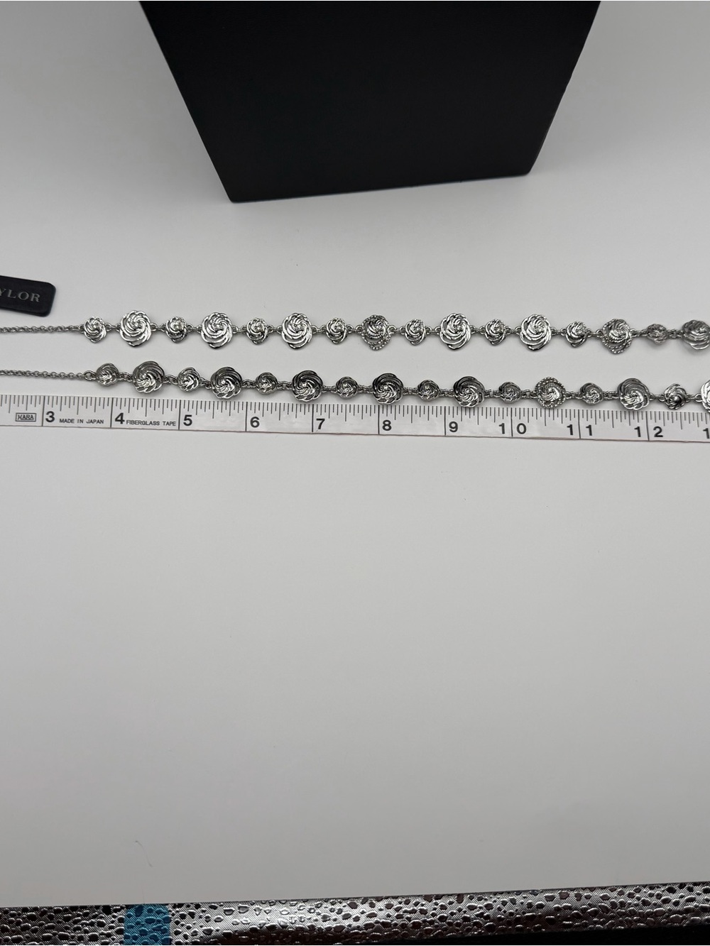 Anne Taylor Silver Tone Rosette Adjustable length Necklace - Picture 9 of 10